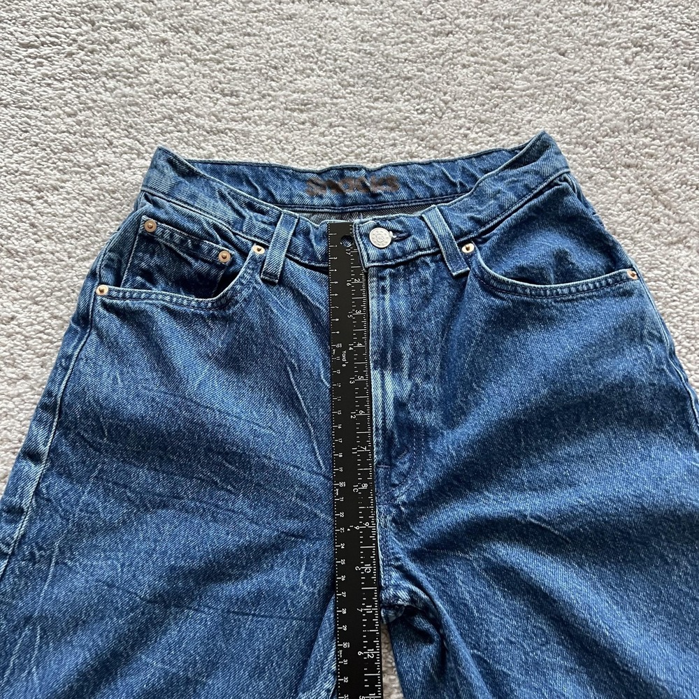 Mother HW‎ Double Stack Ankle Snap Crackle Pop Jeans Womens 27 Blue High Rise - Picture 11 of 15